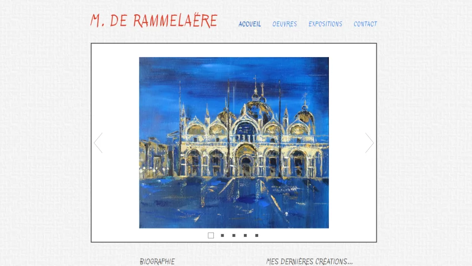 Nouvelle réalisation : site de l'artiste M. de Rammelaere